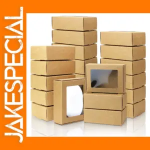 50PCS Kraft Paper Gift Boxes with Window