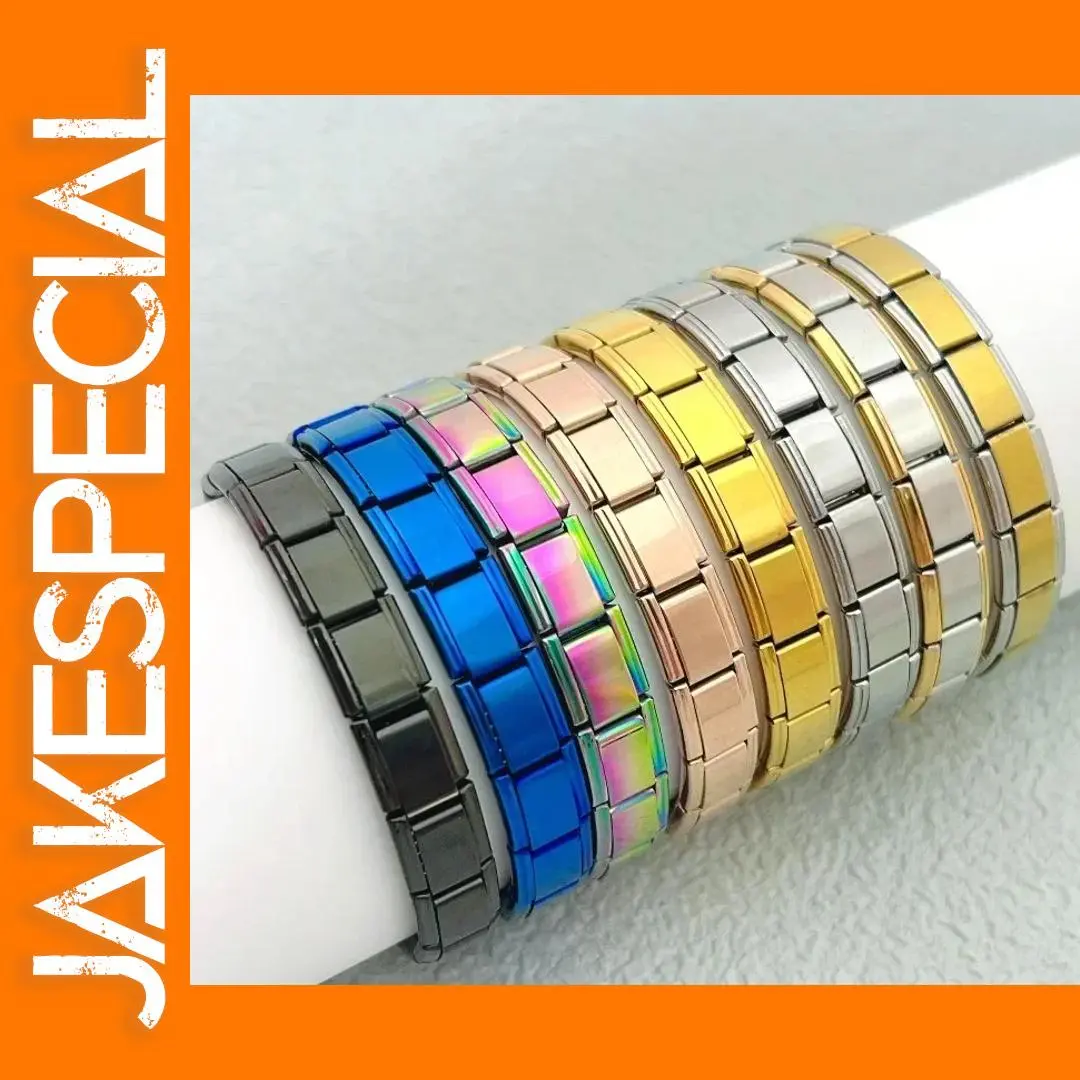 Gold Stainless Steel Italian Charm Links 1 Gold Stainless Steel Italian Charm Links