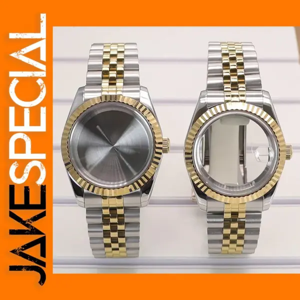 Fluted Gold/Silver Watch Case for Seiko/Miyota