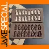 Resin Chess Set with Leather Chessboard
