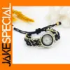 Gold Flower Hand-Knitted Wristwatch for Women
