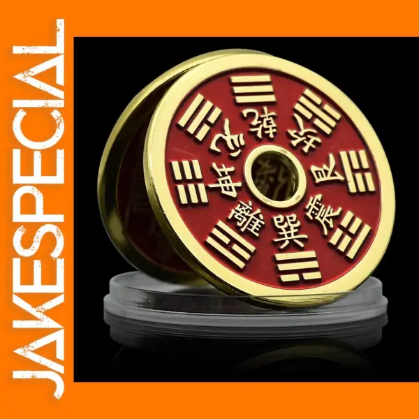 Chinese Eight Trigrams Gold Coin Talisman