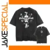 Anime One Piece Luffy Printed Cotton T-Shirt