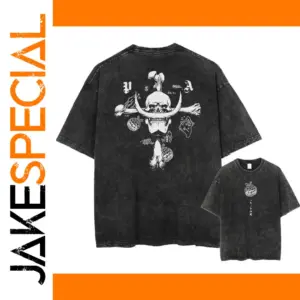 Anime One Piece Luffy Printed Cotton T-Shirt
