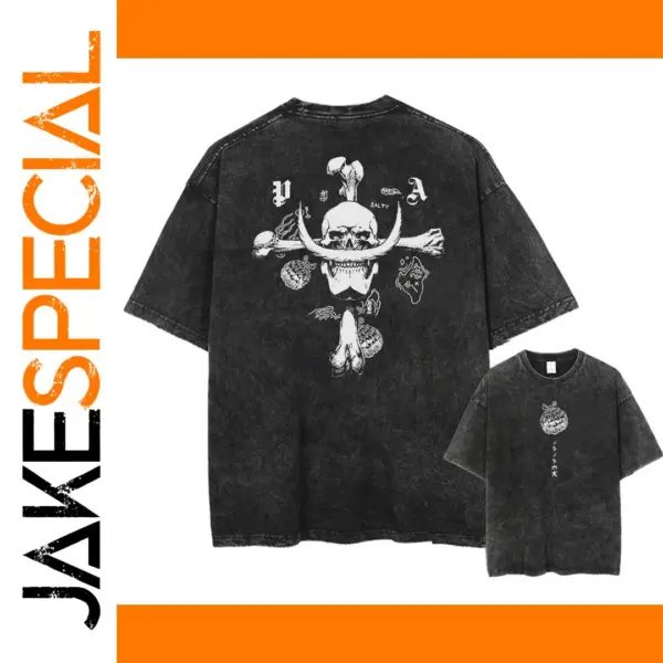 Anime One Piece Luffy Printed Cotton T-Shirt