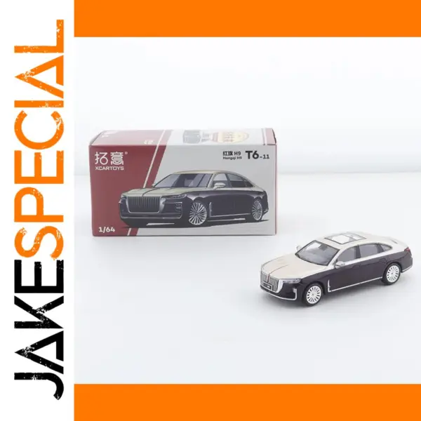Hongqi H9 Diecast Model Car 1/64 Gold Violet