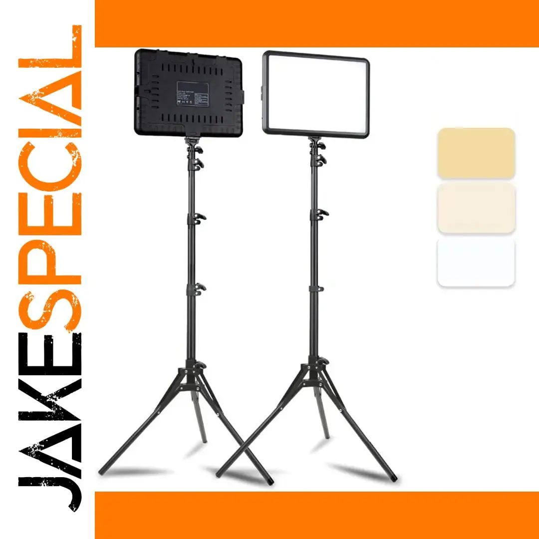 8/12 Inch LED Video Light Panel Kit with Tripod 1 8/12 Inch LED Video Light Panel Kit with Tripod
