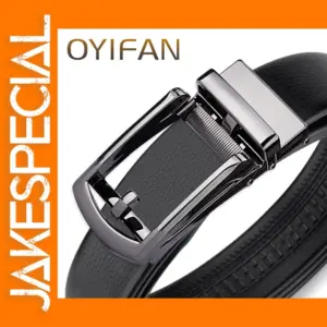 Genuine Leather Adjustable Men's Ratchet Belt