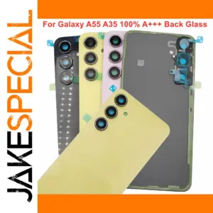 Samsung Galaxy A35 A55 Glass Back Cover with Logo
