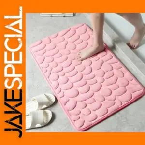 Memory Foam Non-Slip Cobblestone Bath Mat