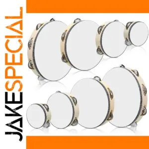 Wooden Tambourine 4/6/8/10 Inch with Jingles