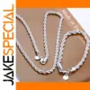 Silver Twisted Necklace and Bracelet Set