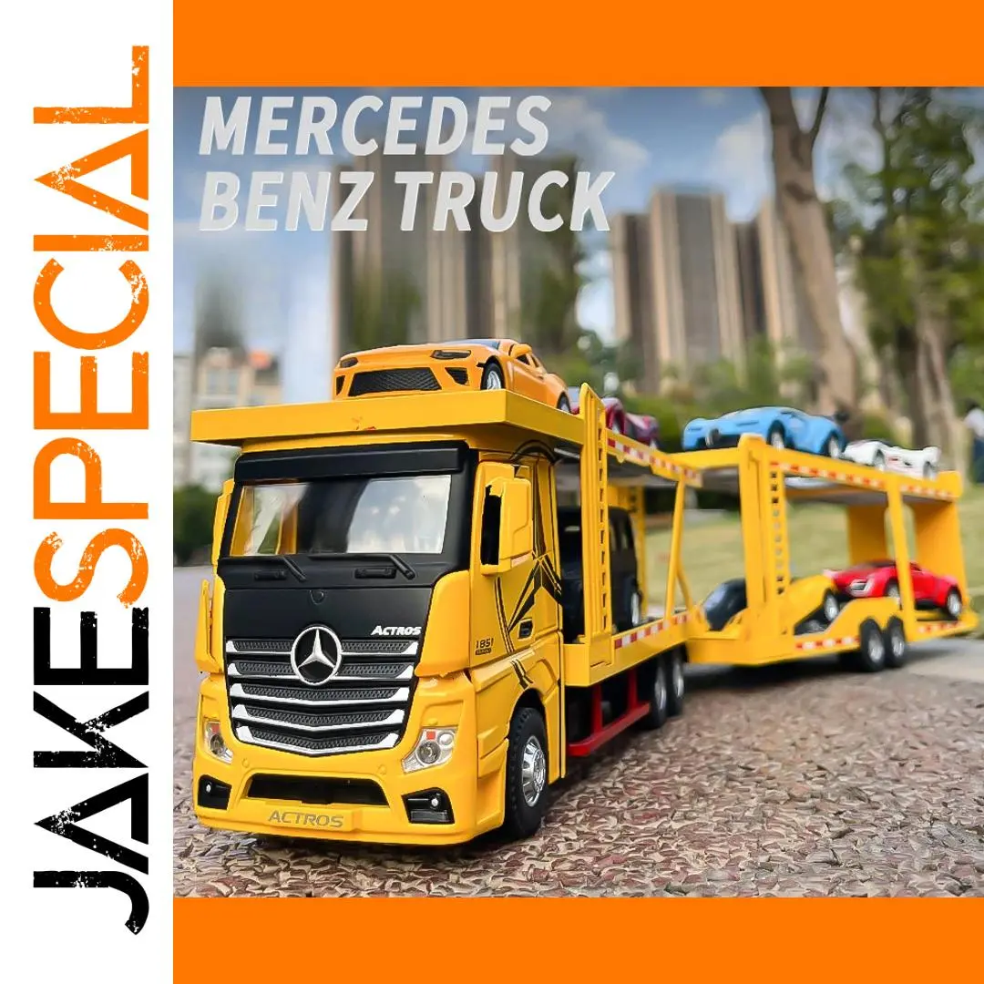 1:24 Mercedes Benz Double-Layer Transport Truck 1 1:24 Mercedes Benz Double-Layer Transport Truck