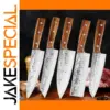 Hand-Forged Stainless Steel Kitchen Knives Set