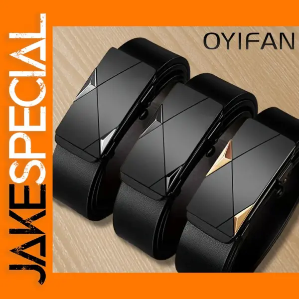 Men's Genuine Leather Automatic Buckle Belt