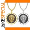 Lion Head Pendant Necklace for Men