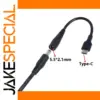 5521 Power Jack DC Type-C to 5.5x2.1mm Adapter