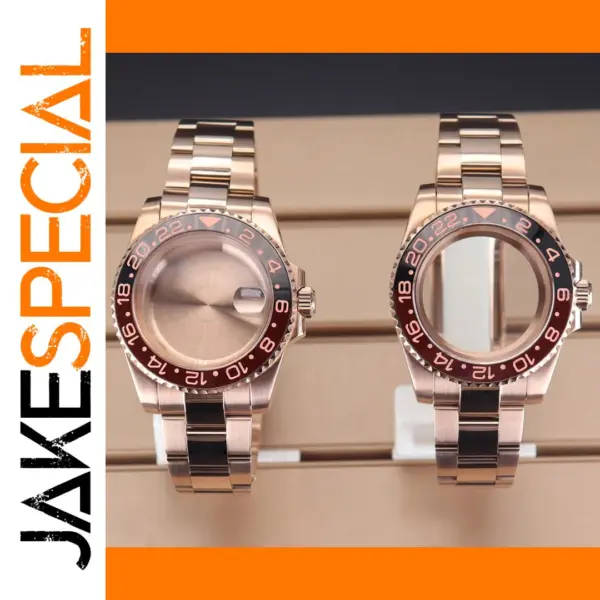 Rose Gold 40mm Watch Case for Seiko Eta Miyota