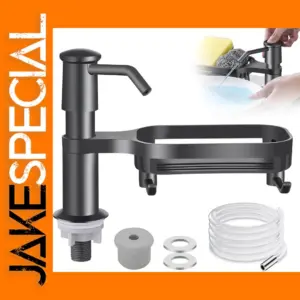 Kitchen Sink Soap Dispenser with Storage Rack