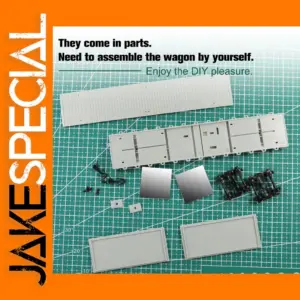 HO Scale 1:87 Unassembled Flat Car Wagon Model