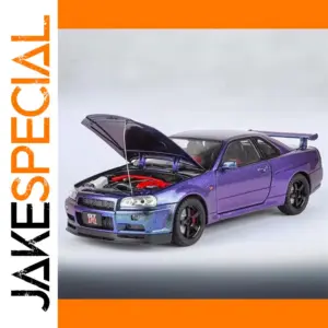 1:18 GTR R34 Skyline Alloy Model Car Display