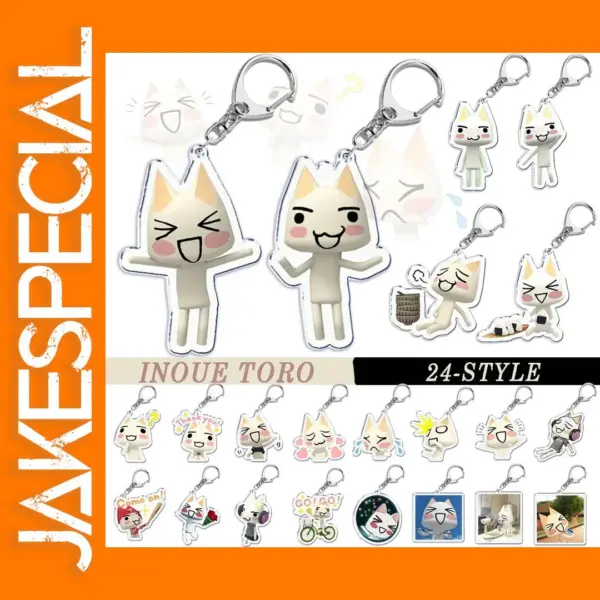 Inoue Toro Cute Cat Acrylic Keychain Pendant