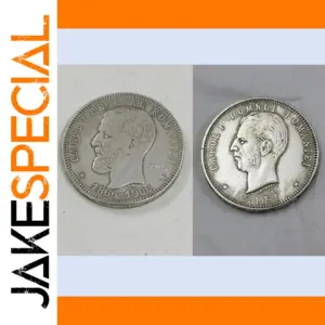 Romania 1906 Carol I Silver Copy Coin 38mm