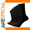 Men's Bamboo Crew Socks - 6 Pairs Set