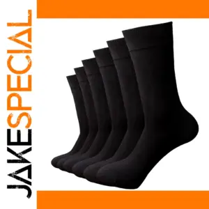 Men's Bamboo Crew Socks - 6 Pairs Set