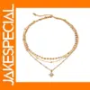 Rhinestone Star Layered Chain Necklace