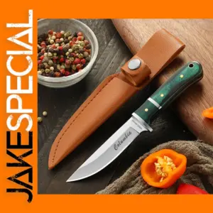 Stainless Steel Paring Knife With Leather Sheath