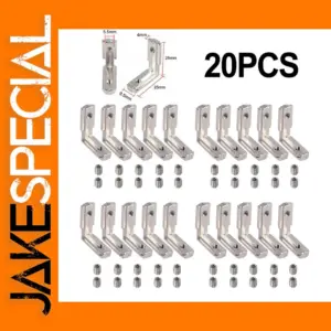 20pcs T Slot Corner Joint Brackets 90°