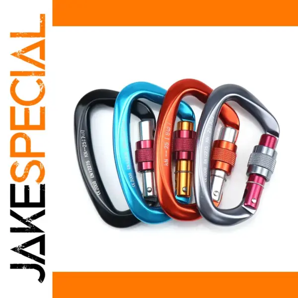25kN D-Shape Screw Lock Carabiner