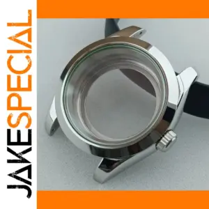 39mm Silver/Black Stainless Steel Watch Case for NH35 NH36 Movement