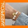 Heart Charm Bracelet with Freshwater Pearls