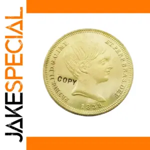 Brazil 1838-39 Pedro II 10000 Reis Replica Coin