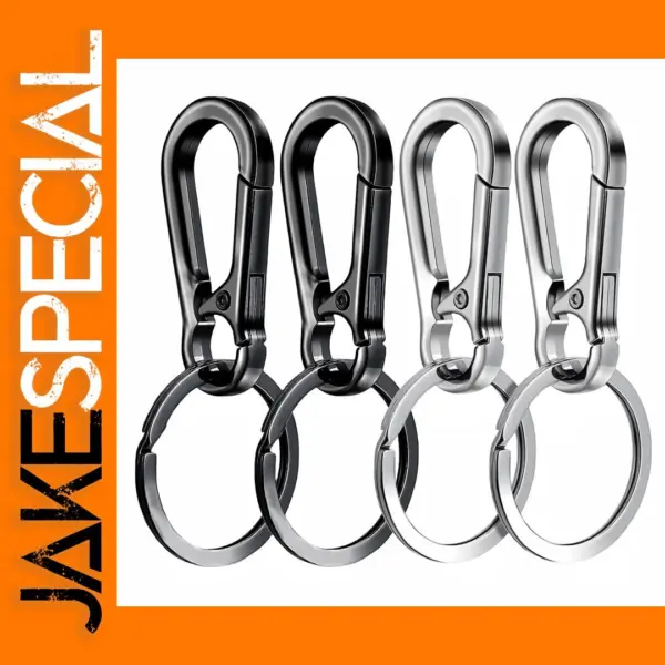 4Pcs Metal Carabiner Keychain Clips Set
