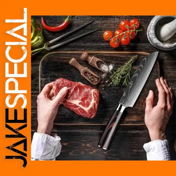 High Carbon Steel Santoku Kitchen Knife