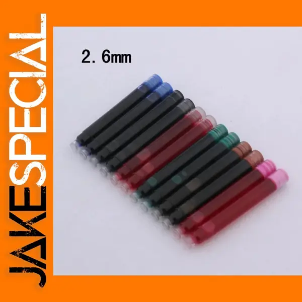 25 Black Fountain Pen Ink Cartridges Set