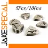 5 or 10 Pack Metal Guitar Picks 0.3mm Silver