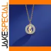 Virgin Mary Zircon Necklace Gold Stainless Steel