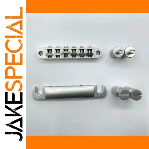 Matte Chrome Tune-O-Matic Bridge Set for LP & SG Electric Guitars