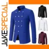 Men's Vintage Button Blazer Coat
