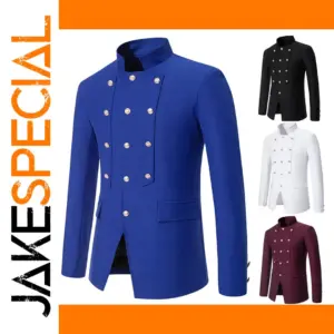 Men's Vintage Button Blazer Coat