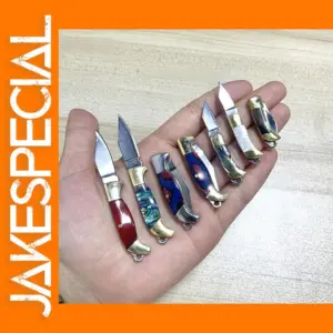 Mini Brass Folding Knife with Shell Handle