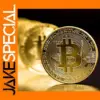 Gold Plated Bitcoin Coin Replica Collectible