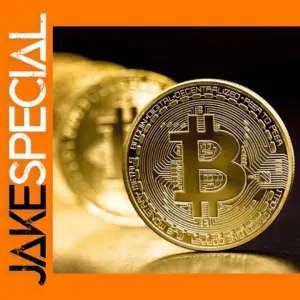 Gold Plated Bitcoin Coin Replica Collectible