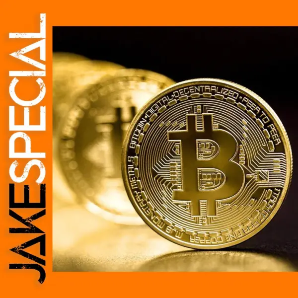 Gold Plated Bitcoin Coin Replica Collectible