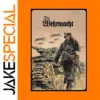 Vintage German Soldier Panzer Metal Sign 8x12 Inches