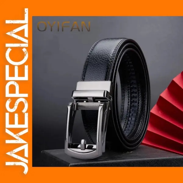 Men's Genuine Leather Automatic Buckle Belt